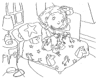 A coloring page of as told by ginger